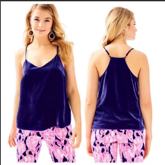 Lilly Pulitzer Tops - Lilly Pulitzer NWT Dusk Velvet Velour Tank Top